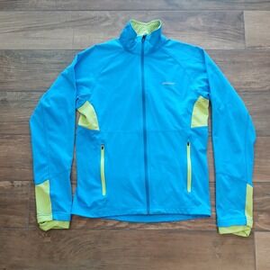 Patagonia Jacket Mens Extra Small Blue Polartec Power Dry Full Zip Lightweight